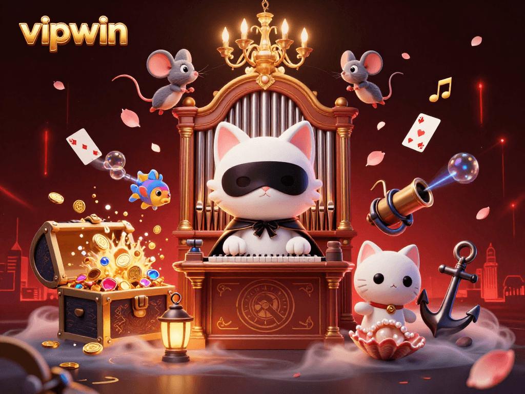Join the fun at vipwin and experience thrilling gameplay with acrobats, treasures, and vibrant casino elements.