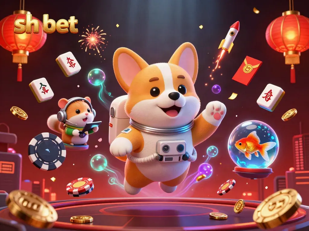 Experience thrilling action in the sh bet casino scene with floating coins and animated characters!