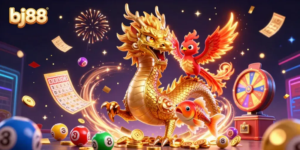Bettors explore exciting games at the bj88 online casino, featuring a vibrant gambling scene.
