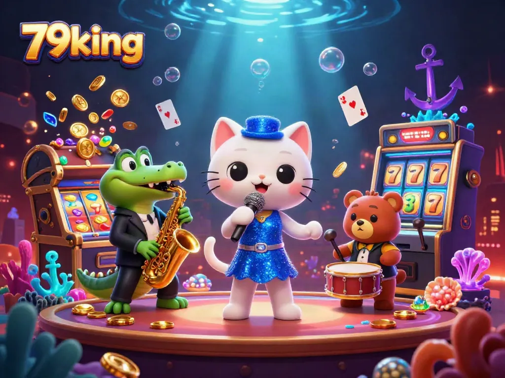 Experience thrilling gameplay with 79king's vibrant casino scene featuring animated characters and rich design.