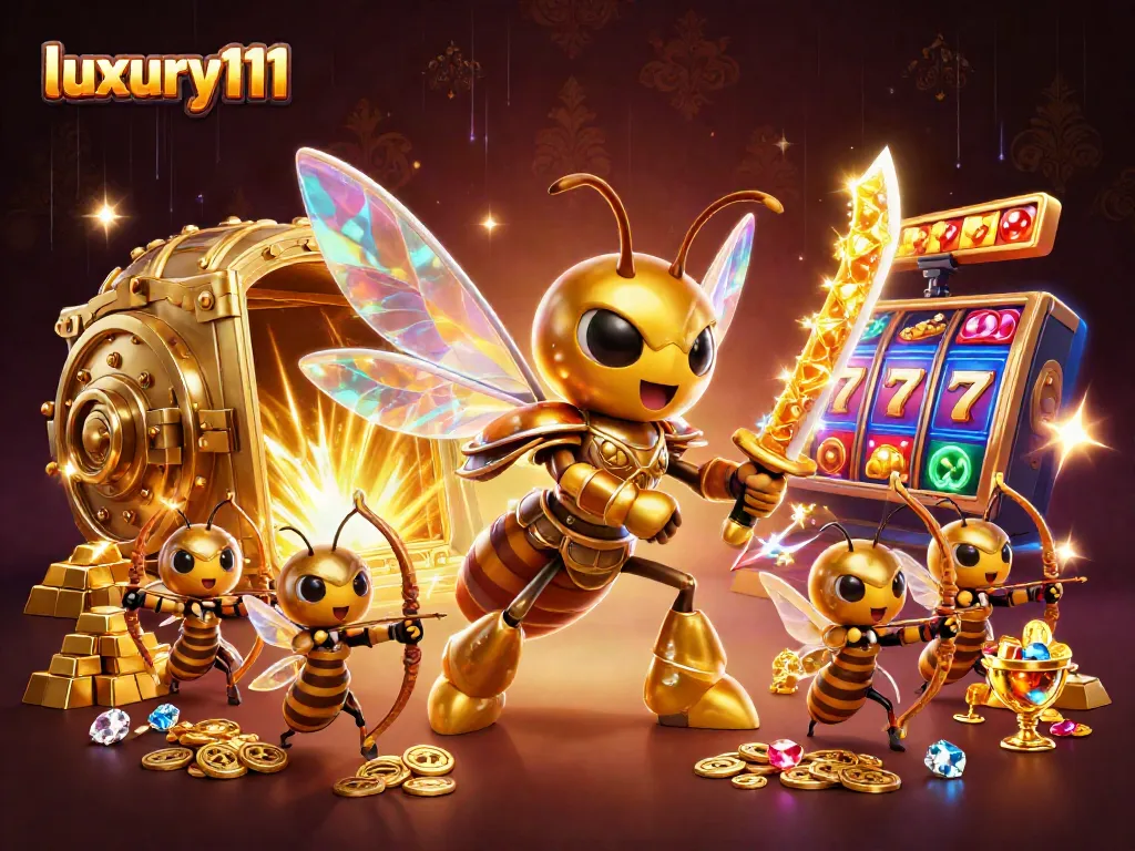 Engage with luxury111 gaming as the hornet warrior and bee archers capture jackpots amidst gold and riches.