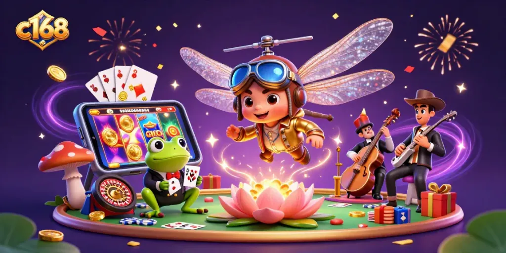Experience thrilling gameplay at c168 casino with a vibrant dragonfly pilot and more!
