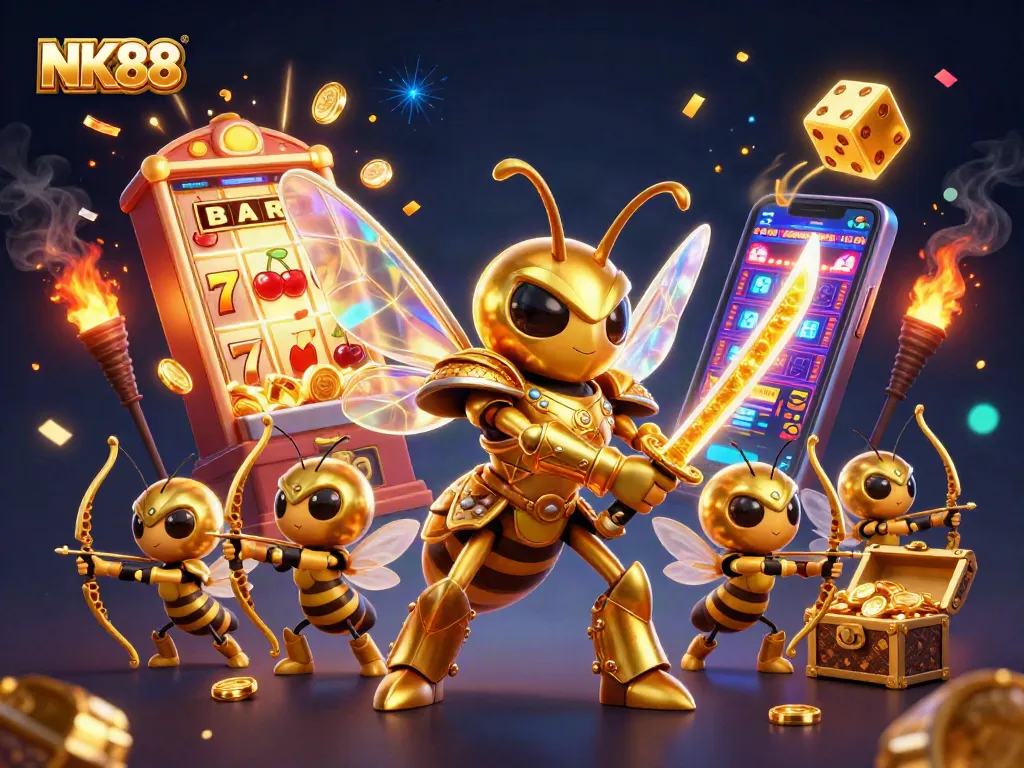 Spin the NK88 slots and win big as the golden hornet leads your gaming adventure!