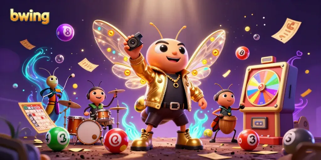 Experience exciting gaming with bwing’s vibrant lottery scene featuring dynamic characters and colorful elements.